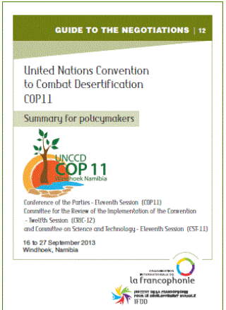 Summary for policymakers on the Combat Desertifcation – COP11