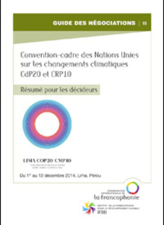 Résumé pour les décideurs – Convention sur les changements climatiques – CdP20 et CRP10