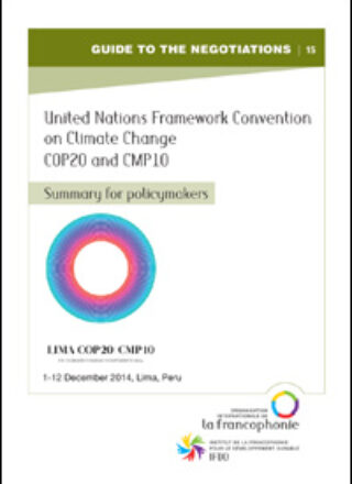 Summary for policymakers- Convention on Climate Change – COP20 and CMP10