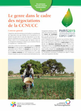 Le genre dans le cadre des négociations de la CCNUCC – 2015