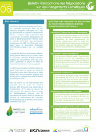 Bulletin No 06 – 27 novembre 2015