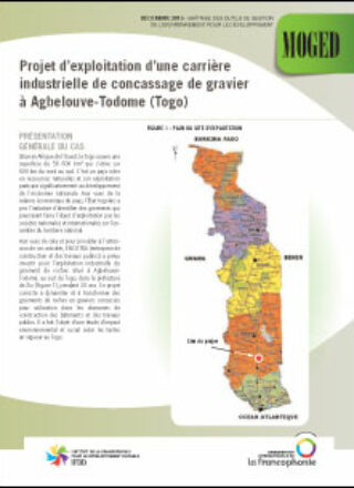 Fiche technique MOGED – Projet d’exploitation d’une carrière industrielle de concassage de gravier à Agbelouve-Todome (Togo) – 2015