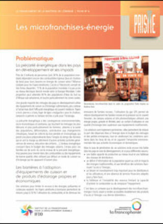 Fiche technique PRISME – Les microfranchises-énergie – 2016