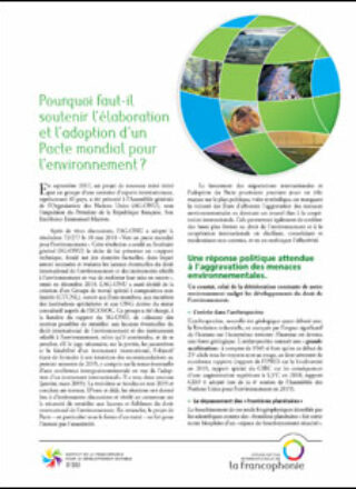 Pourquoi faut-il soutenir l&rsquo;élaboration et l&rsquo;adoption d&rsquo;un Pacte mondial pour l&rsquo;environnement ? – 2019