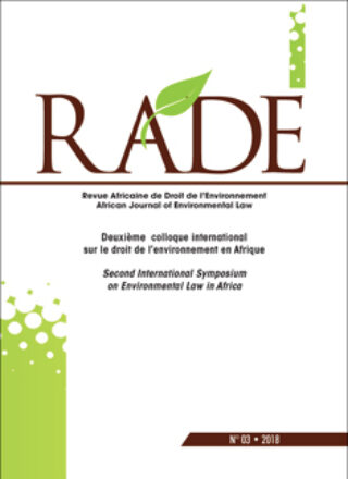 Revue Africaine de Droit de l&rsquo;Environnement – Deuxième colloque international sur le droit de l’environnement en Afrique