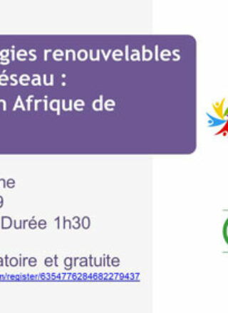 Projets d&rsquo;énergies renouvelables raccordés au réseau : expériences en Afrique de l&rsquo;Ouest