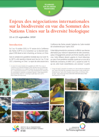 Enjeux des négociations internationales sur la biodiversité en vue du Sommet des Nations Unies sur la diversité biologique – 22 et 23 septembre 2020