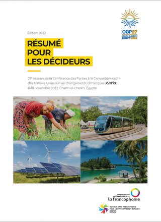 Résumé pour les décideurs – (Cop27) 27e session de la CdP des Nations Unies sur les changements climatiques – Sharm-El-Sheick, Égypte