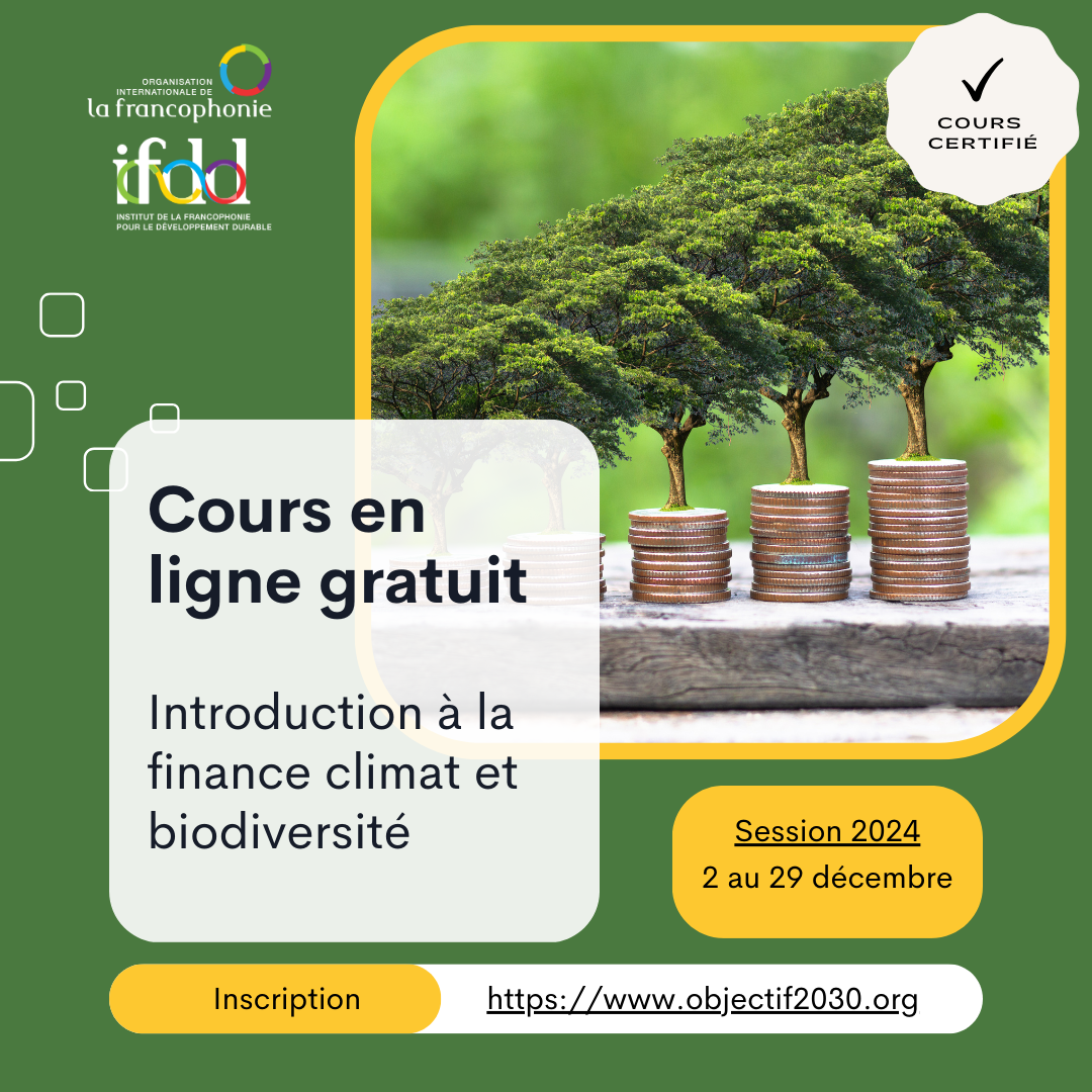 Annonce du CLOM Introduction à la finance climat et biodiversité