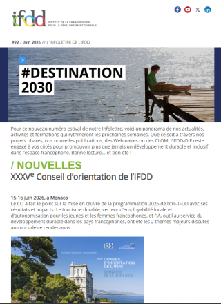 Infolettre de l&rsquo;IFDD – No22