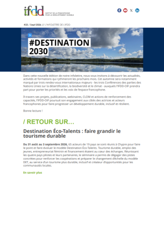 Infolettre de l&rsquo;IFDD – No23